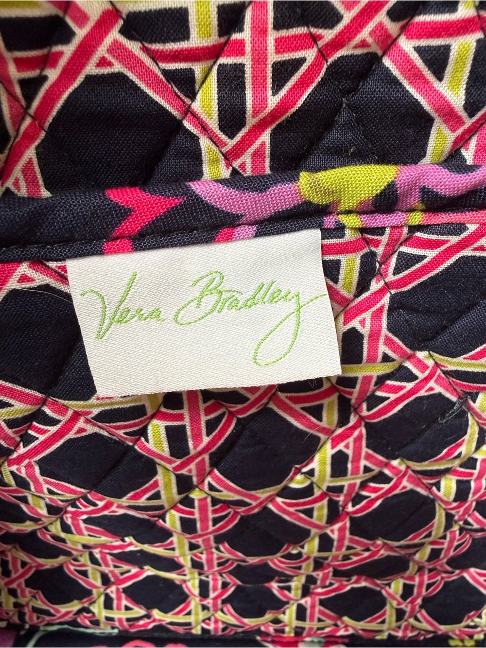 Vera Bradley Quilted Navy Floral Weekend Bag - Picture 6 of 6